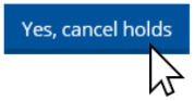 Confirm hold cancelation in BiblioCommons catalog