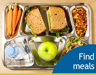 lunch tray on table