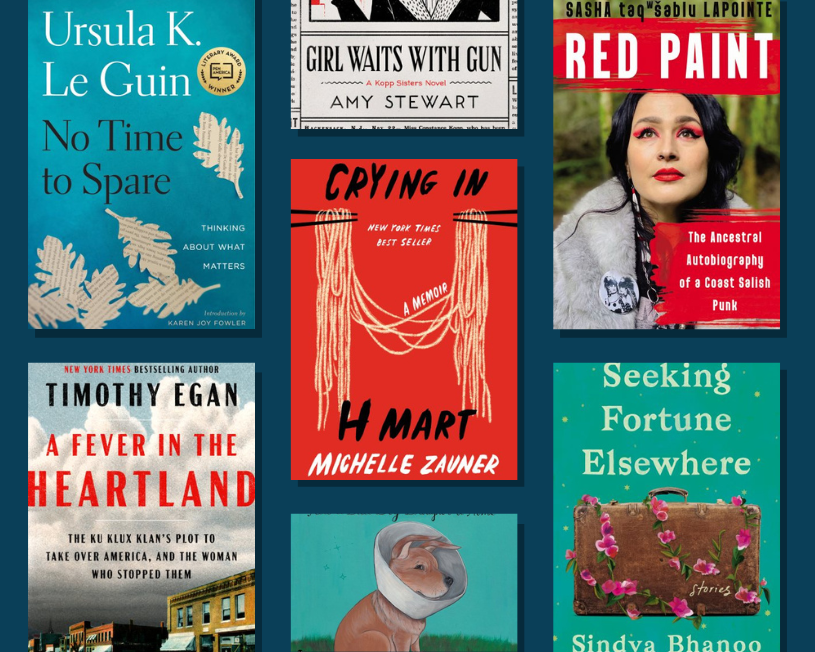 Collage de portadas de libros de autores del noroeste del Pacífico