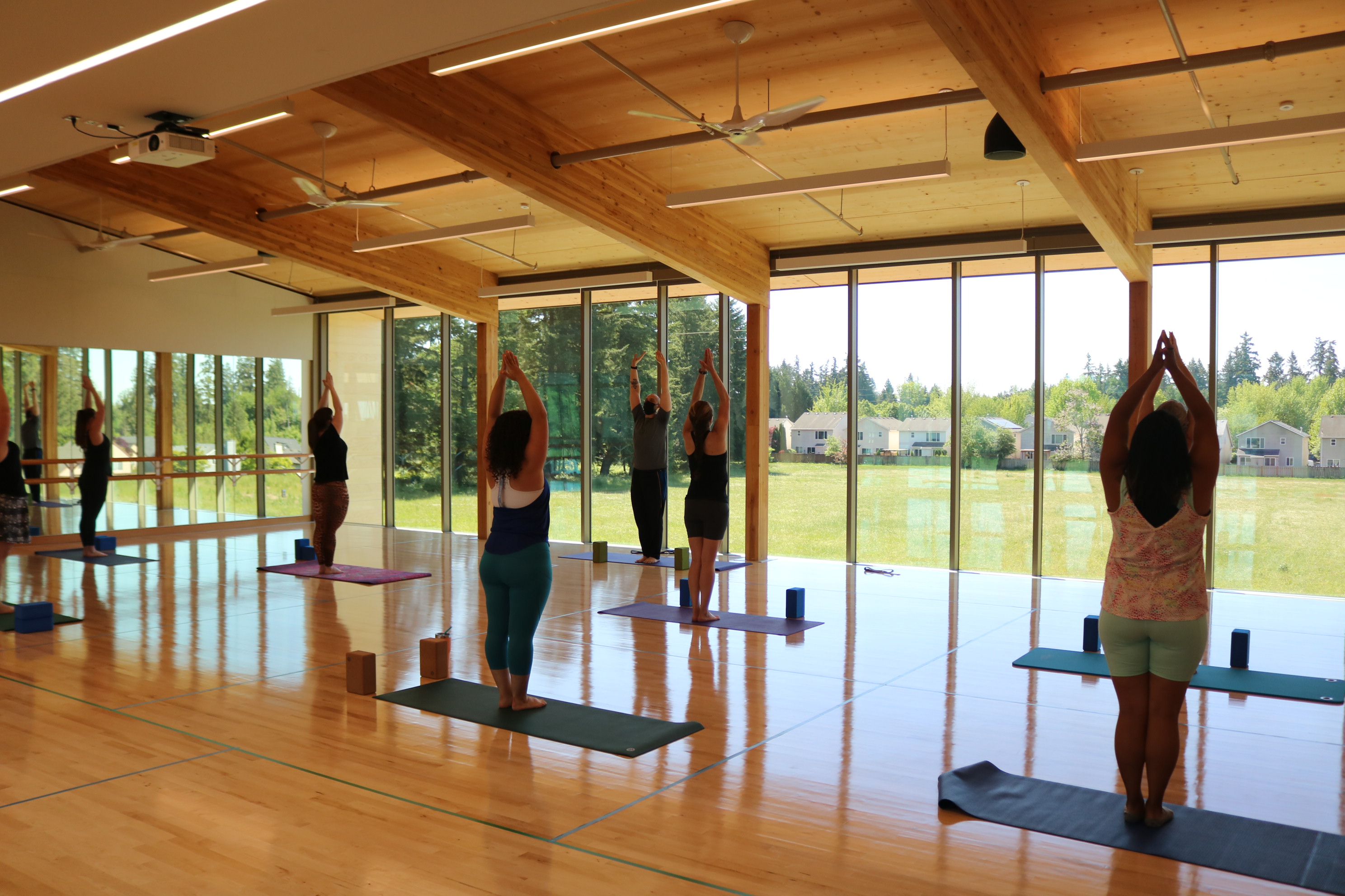 Yoga class at Hidden Creek Community Center