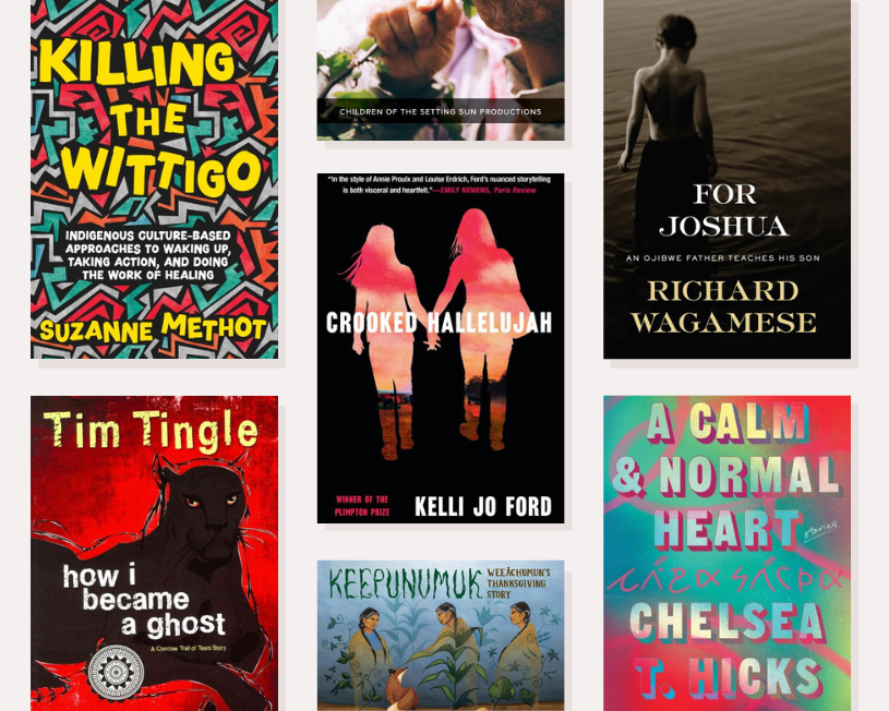 Collage of book covers celebrating Native American Heritage Month