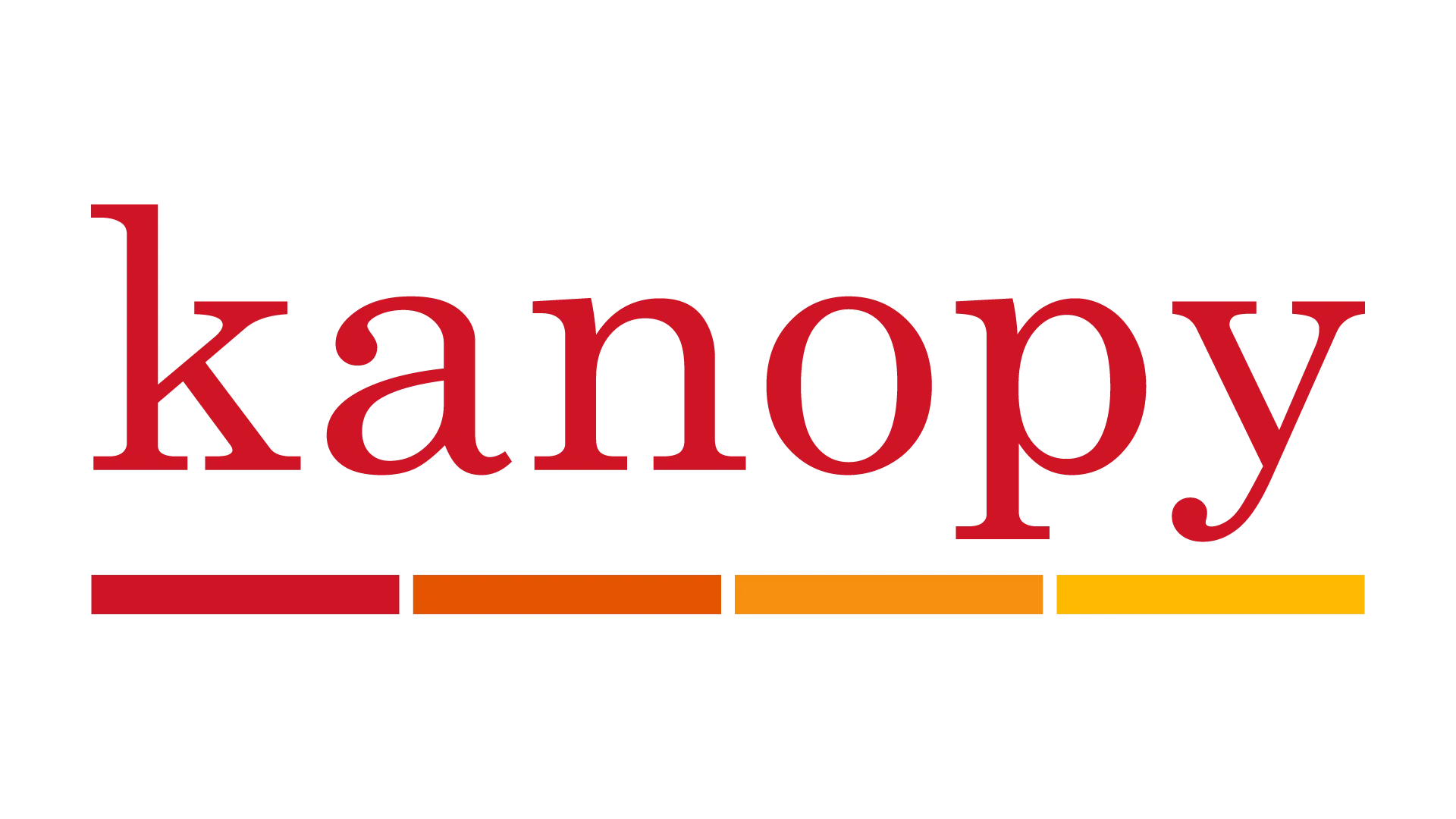 Kanopy logo in red letters.
