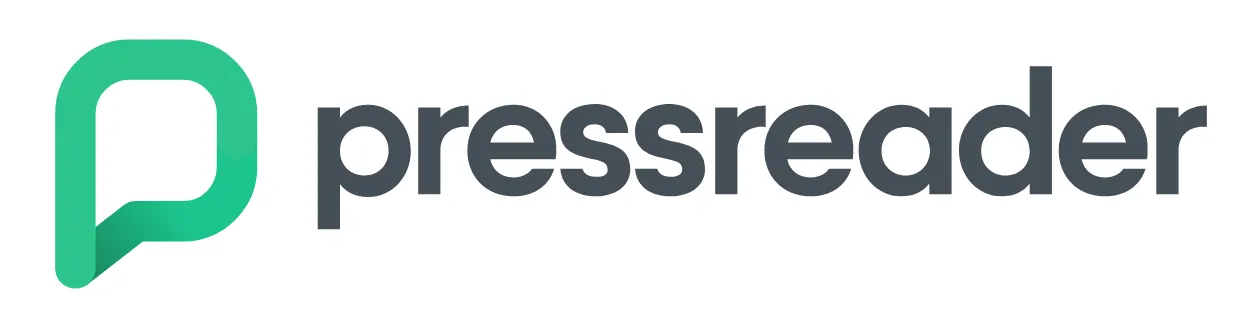 Pressreader logo in black lowercase text